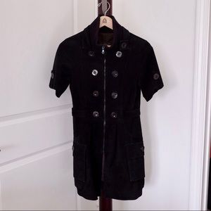 Zhenpixilie Black Faux Suede Jacket